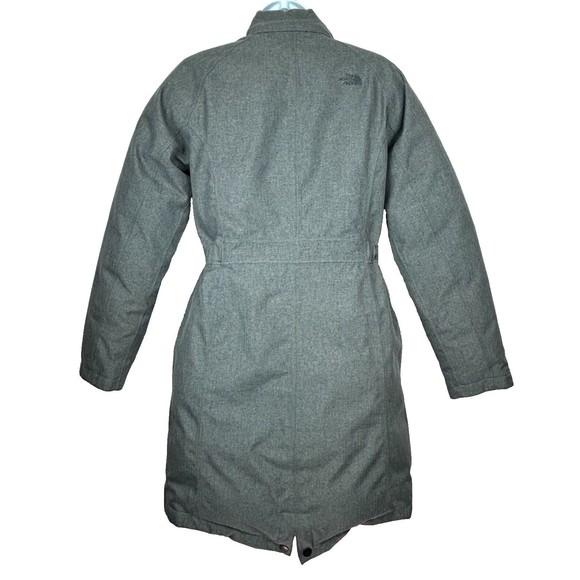 The North Face Women's Down HyVent Parka Coat Gray Size XS NO HOOD - Picture 6 of 16